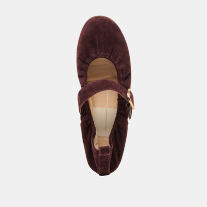 CAELY BALLET FLATS MULBERRY SUEDE | Dolce Vita