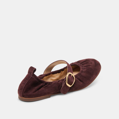 CAELY BALLET FLATS MULBERRY SUEDE | Dolce Vita