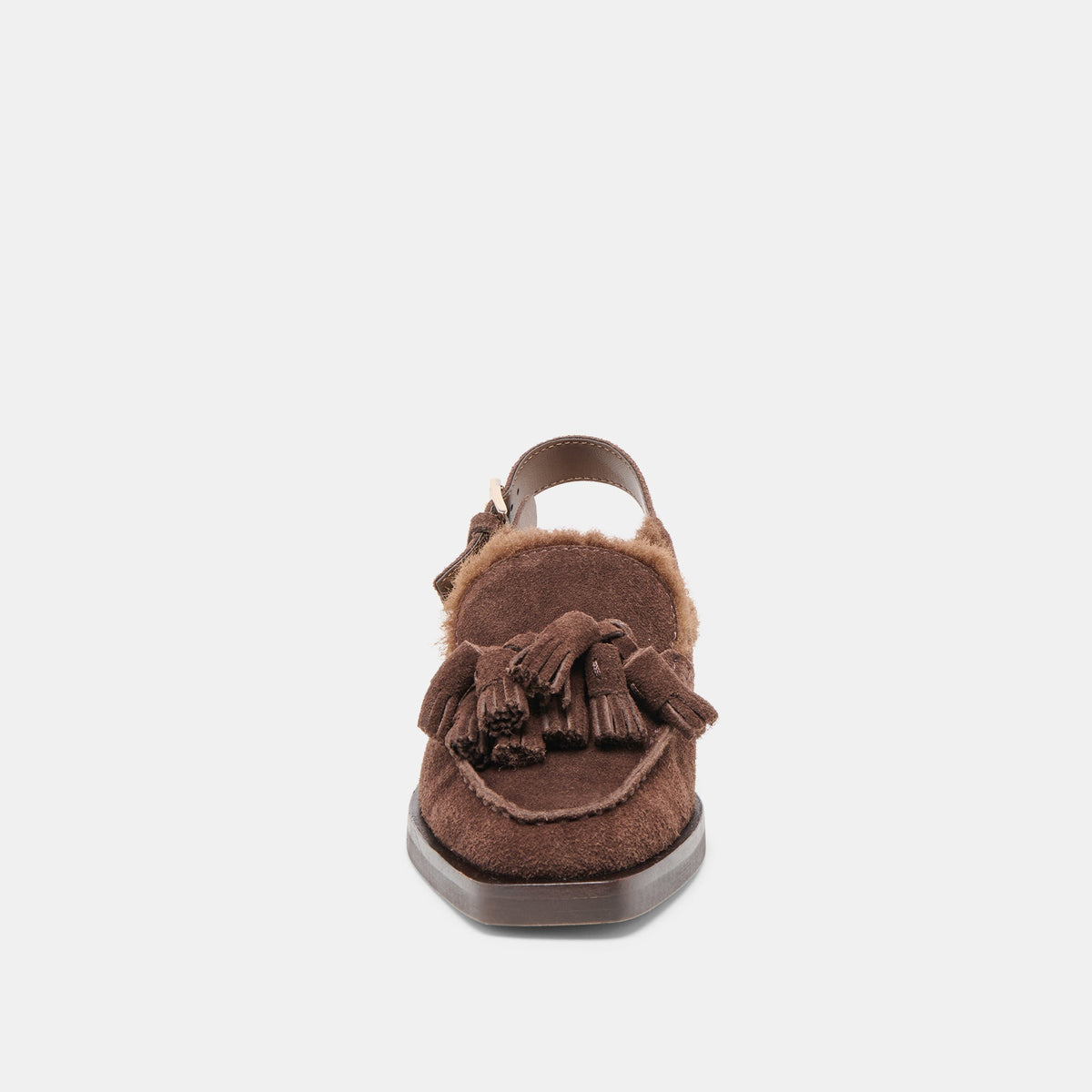 Hamlit Plush Dk Brown Suede Loafers | Dolce Vita