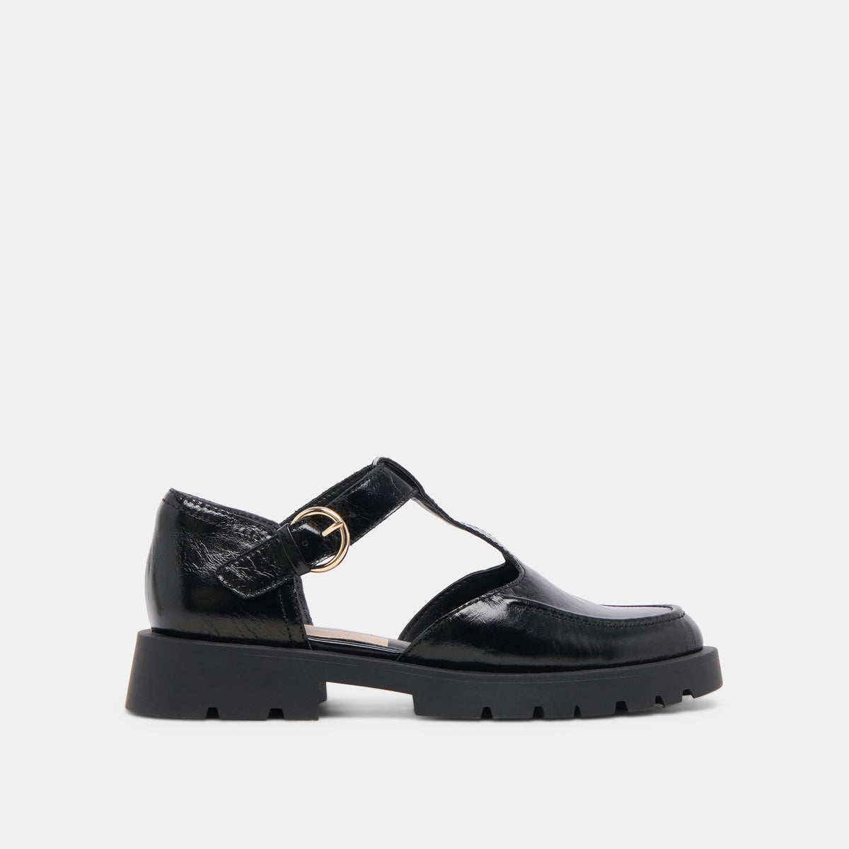 EMILIO FLATS MIDNIGHT CRINKLE PATENT LEATHER | Dolce Vita