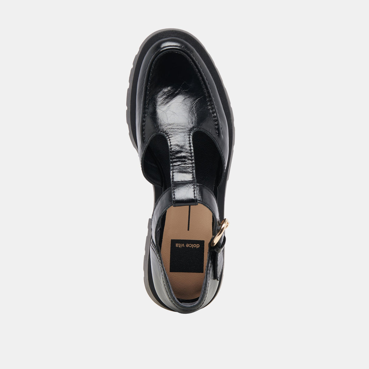 EMILIO FLATS MIDNIGHT CRINKLE PATENT LEATHER | Dolce Vita