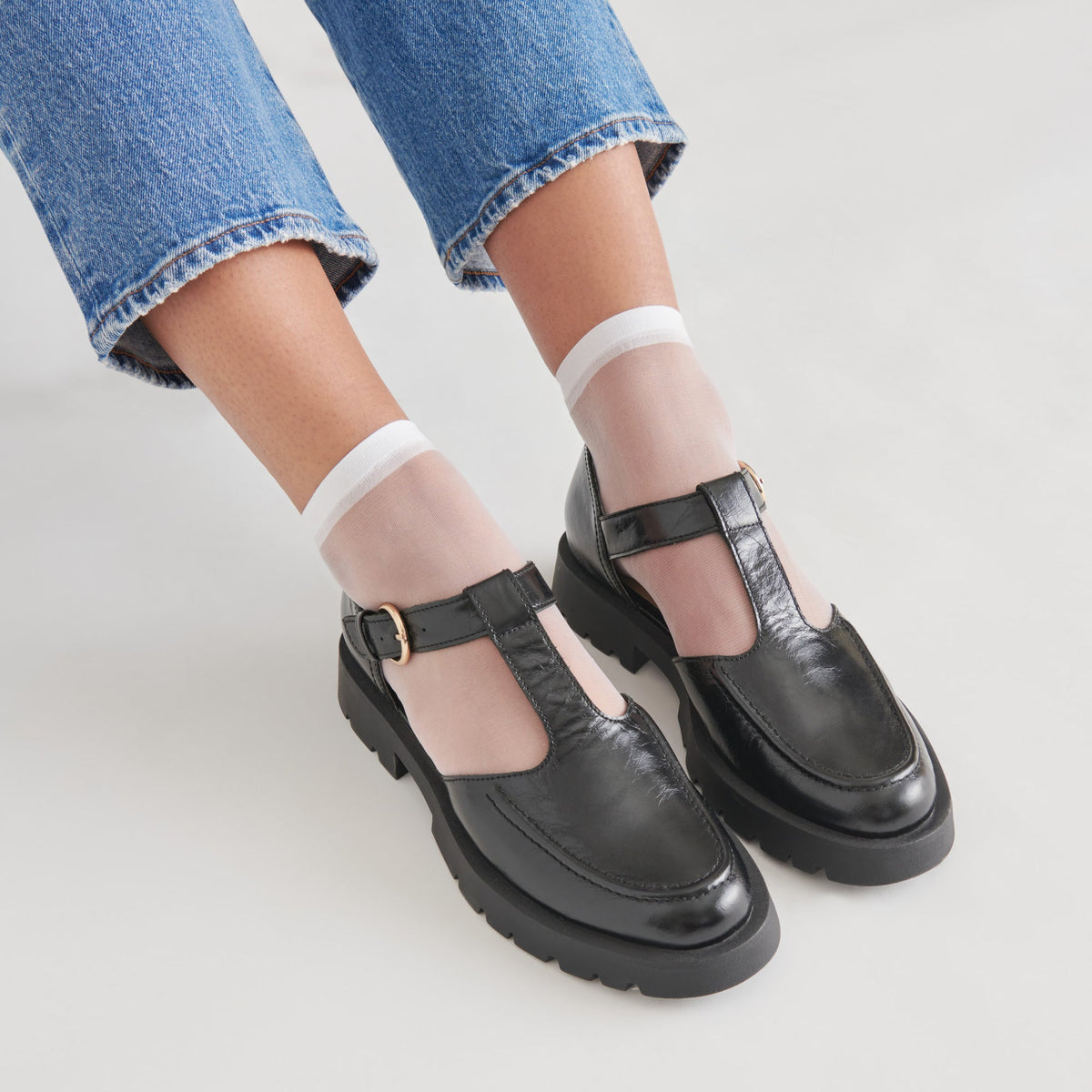 EMILIO FLATS MIDNIGHT CRINKLE PATENT LEATHER | Dolce Vita