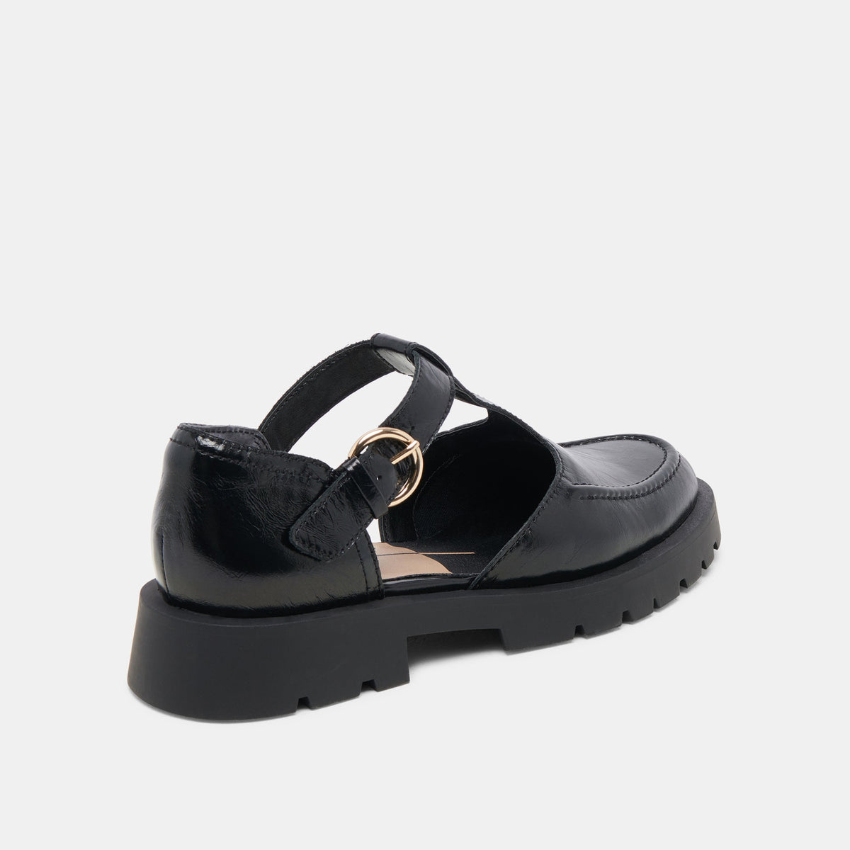 EMILIO FLATS MIDNIGHT CRINKLE PATENT LEATHER | Dolce Vita