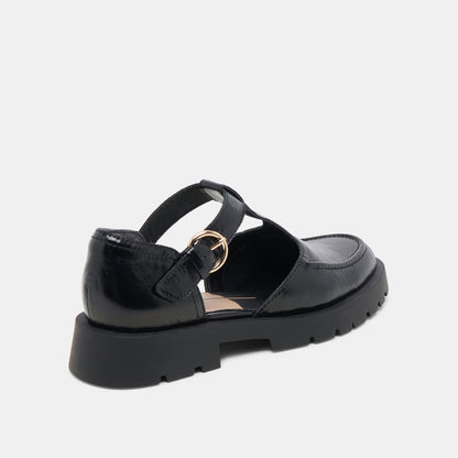 EMILIO FLATS MIDNIGHT CRINKLE PATENT LEATHER | Dolce Vita