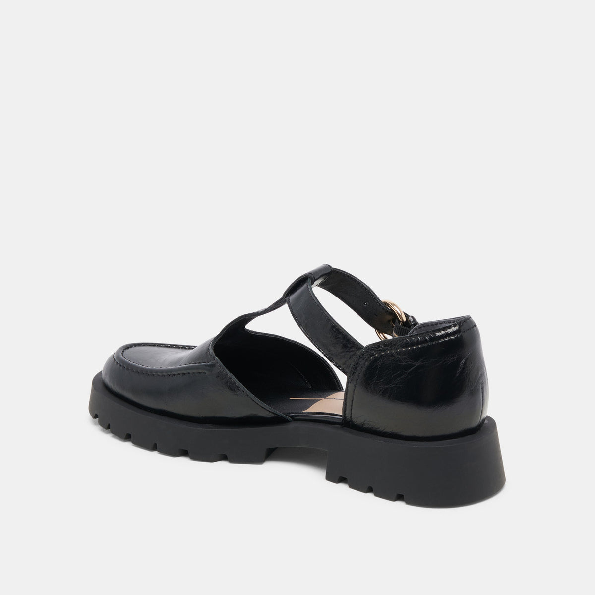 EMILIO FLATS MIDNIGHT CRINKLE PATENT LEATHER | Dolce Vita