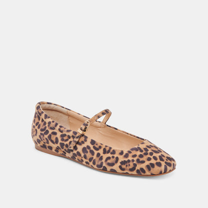 REYES BALLET FLATS DK LEOPARD SUEDE | Dolce Vita