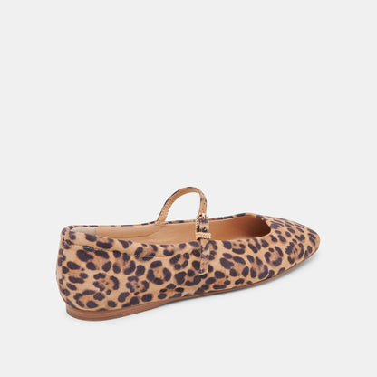 REYES BALLET FLATS DK LEOPARD SUEDE | Dolce Vita