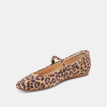 REYES BALLET FLATS DK LEOPARD SUEDE | Dolce Vita