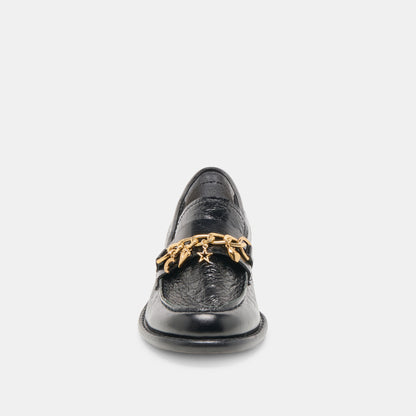 Waylen Midnight Crinkle Patent Loafers | Dolce Vita