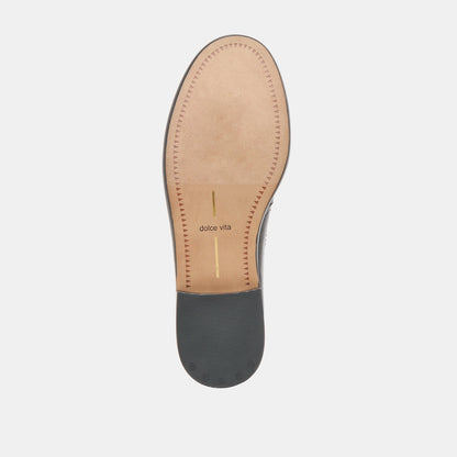 Waylen Midnight Crinkle Patent Loafers | Dolce Vita