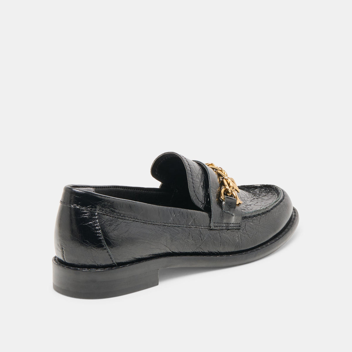 Waylen Midnight Crinkle Patent Loafers | Dolce Vita