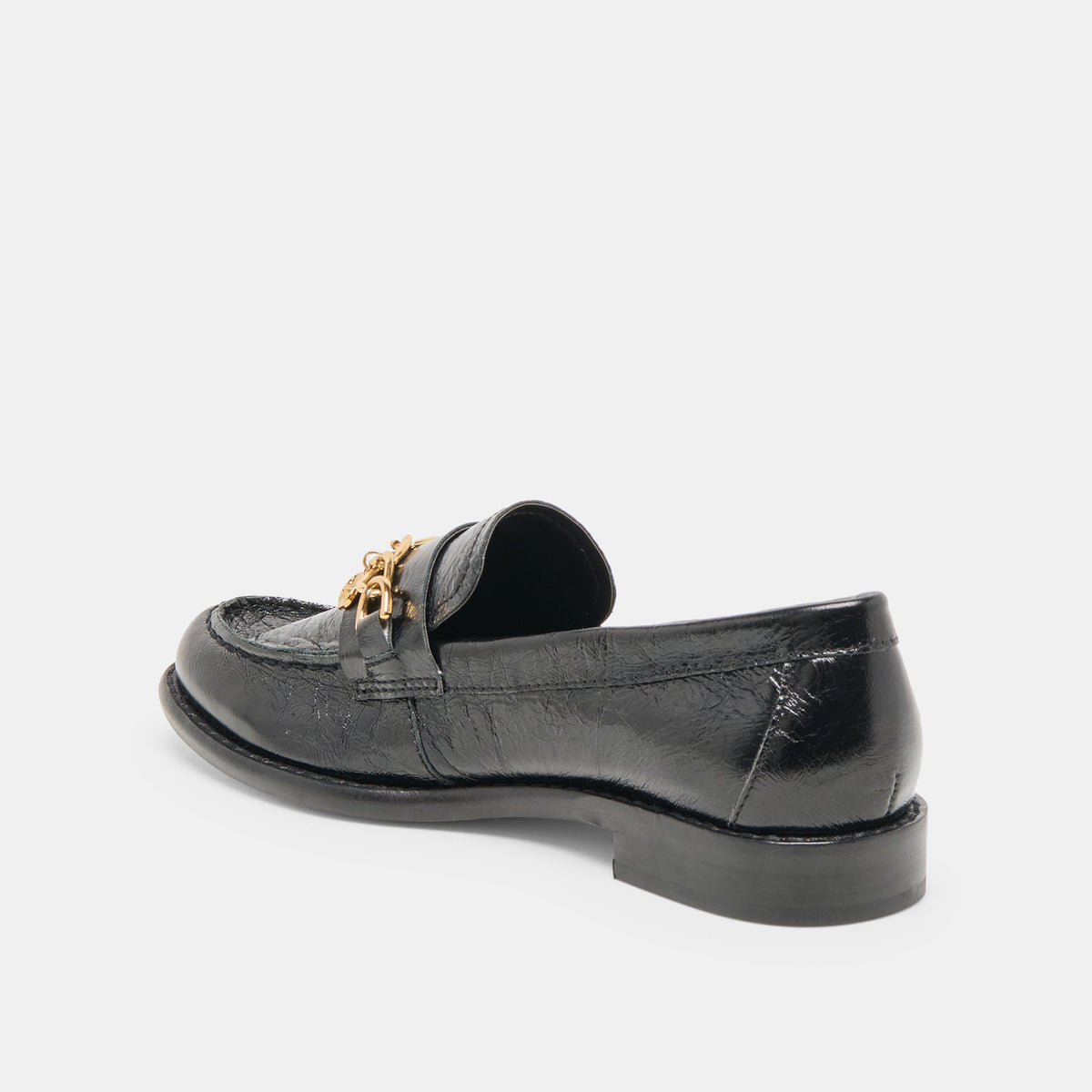 Waylen Midnight Crinkle Patent Loafers | Dolce Vita