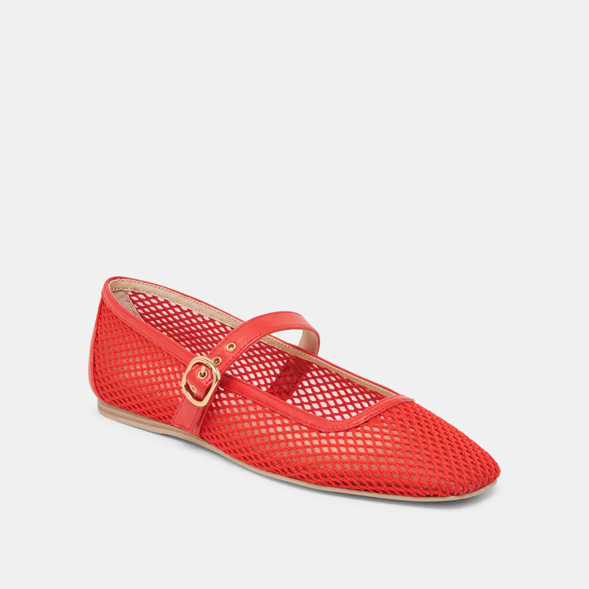 RODNI MESH BALLET FLATS CHILI WOVEN MESH | Dolce Vita