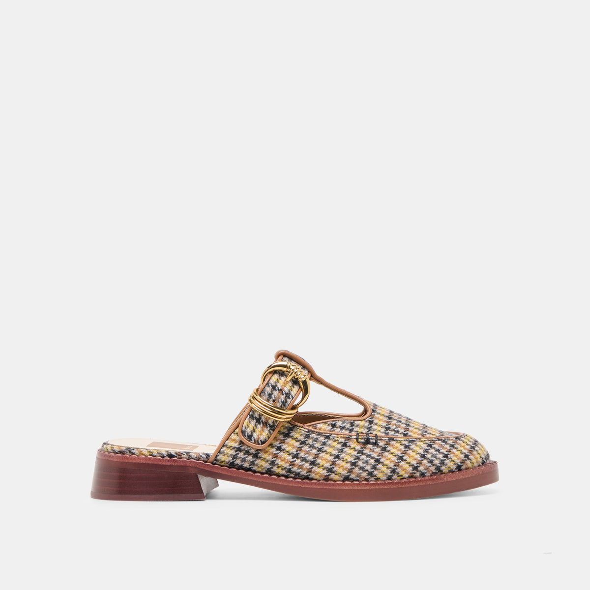 Harlah Yellow Plaid Tweed Flats | Dolce Vita