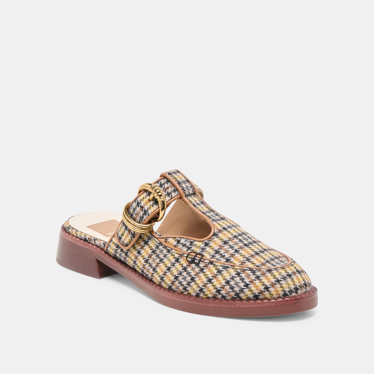 Harlah Yellow Plaid Tweed Flats | Dolce Vita
