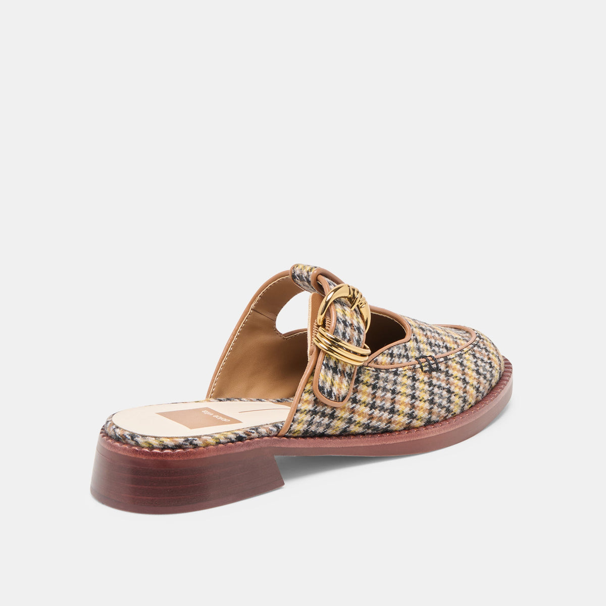 Harlah Yellow Plaid Tweed Flats | Dolce Vita
