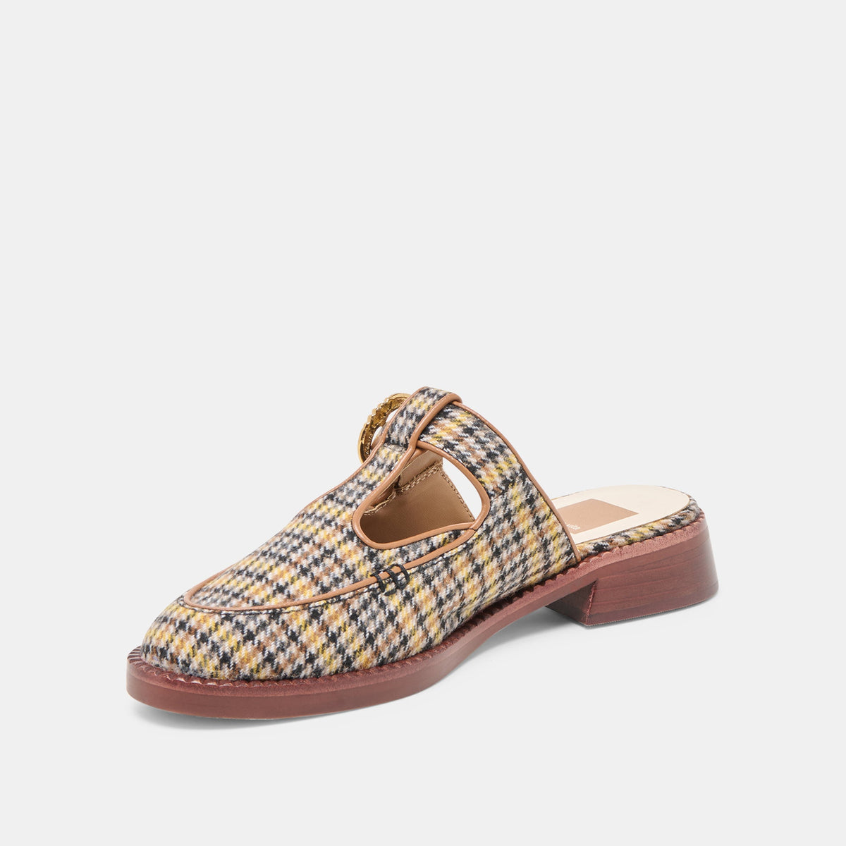 Harlah Yellow Plaid Tweed Flats | Dolce Vita