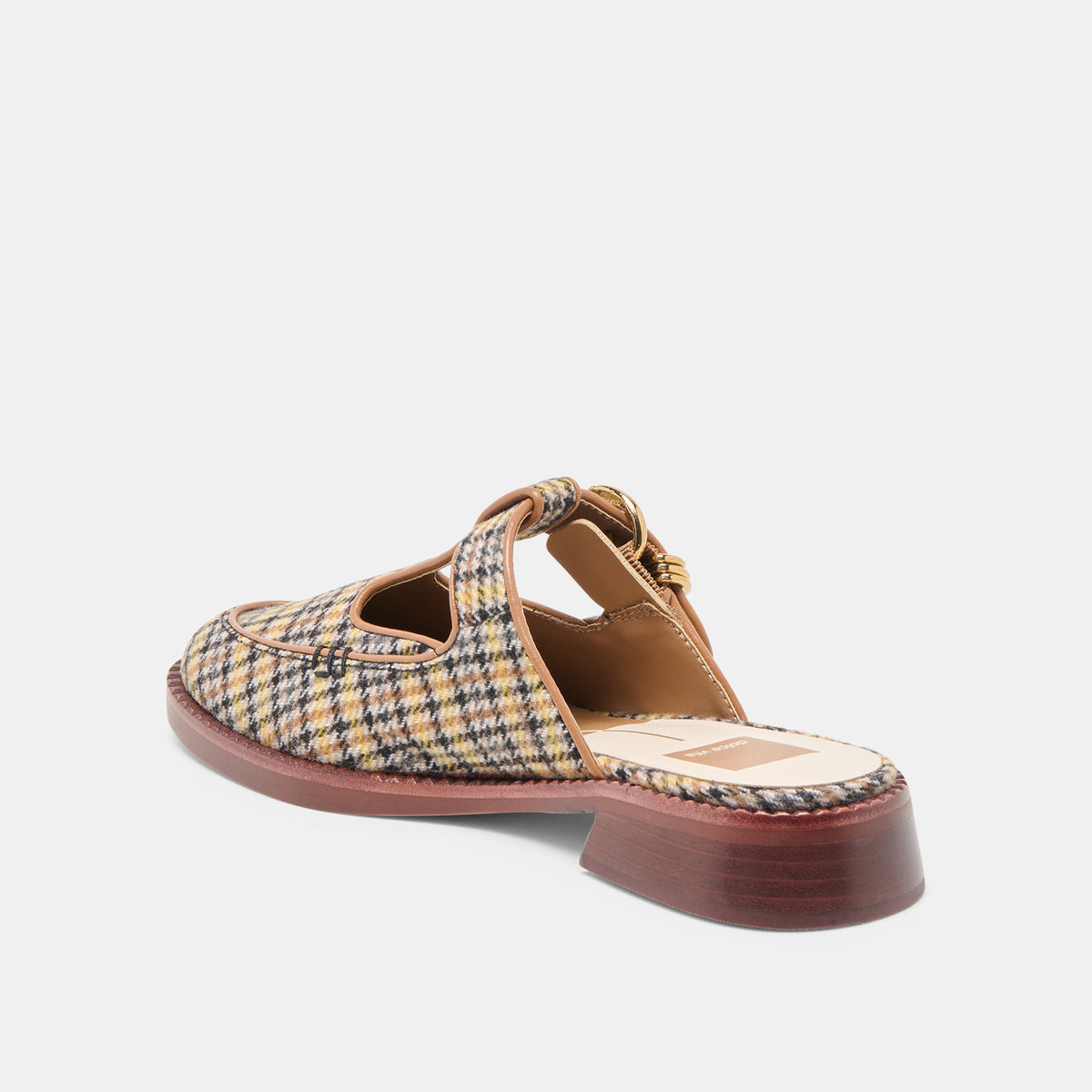 Harlah Yellow Plaid Tweed Flats | Dolce Vita