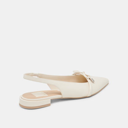 PAYGE FLATS OFF WHITE CRINKLE PATENT | Dolce Vita