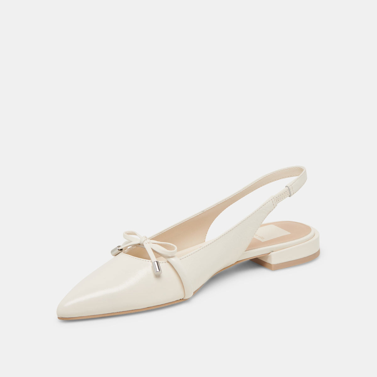 PAYGE FLATS OFF WHITE CRINKLE PATENT | Dolce Vita