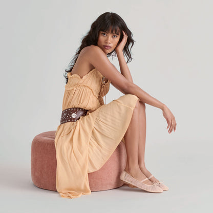 Raeven Praline Tulle Ballet Flats | Dolce Vita