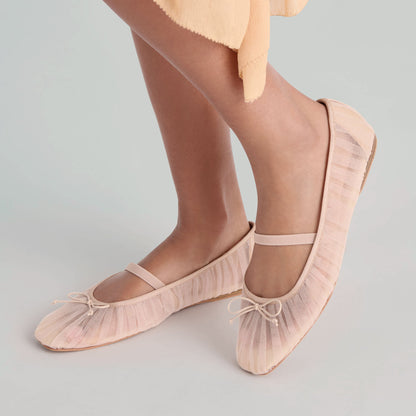 Raeven Praline Tulle Ballet Flats | Dolce Vita