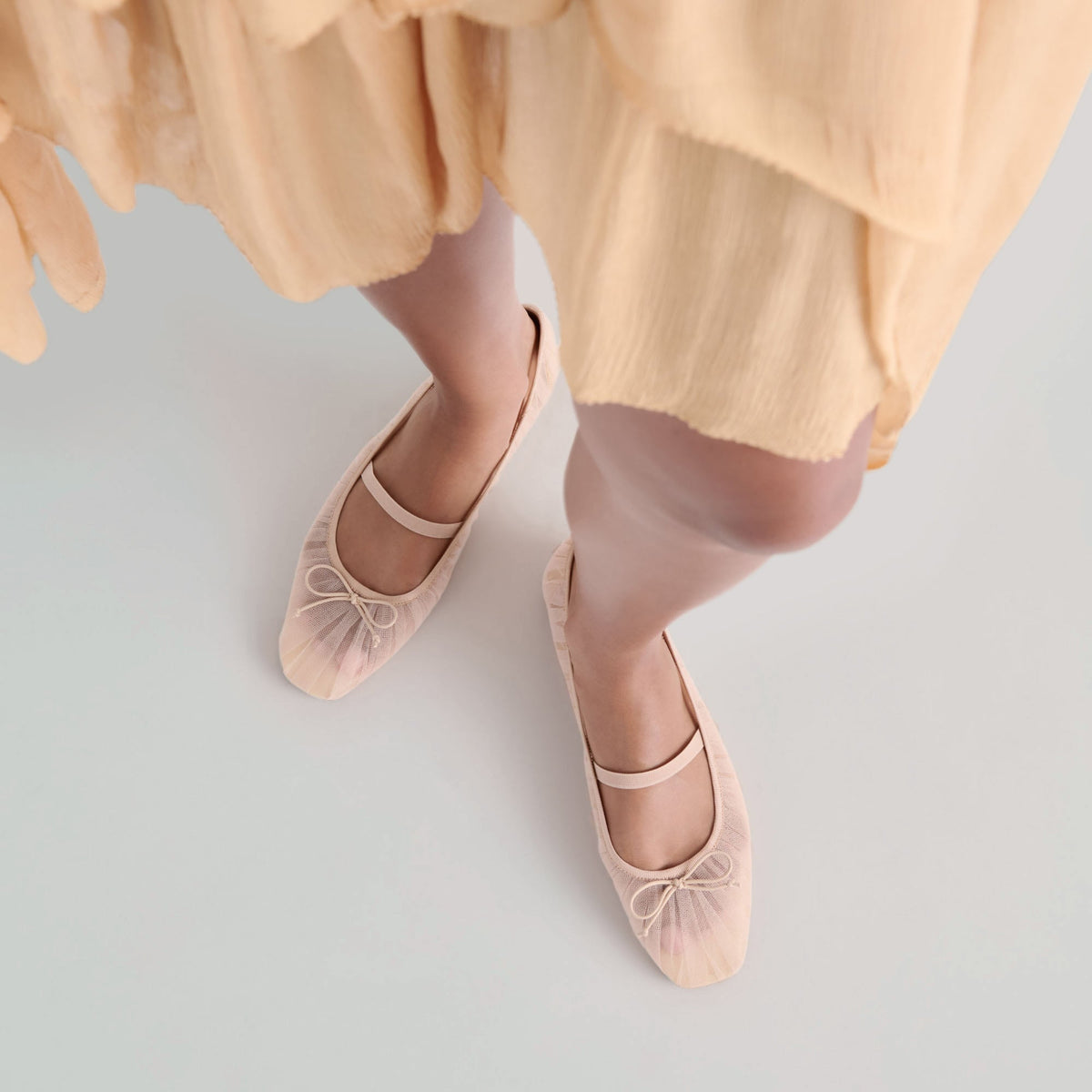 Raeven Praline Tulle Ballet Flats | Dolce Vita
