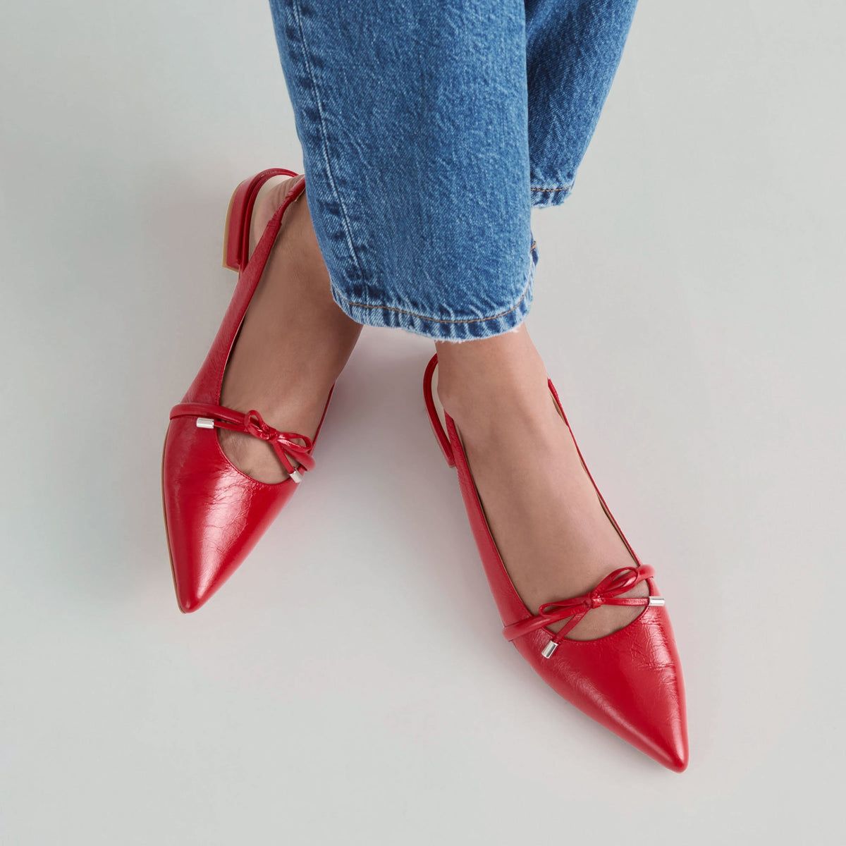 Payge Chili Crinkle Patent Flats | Dolce Vita