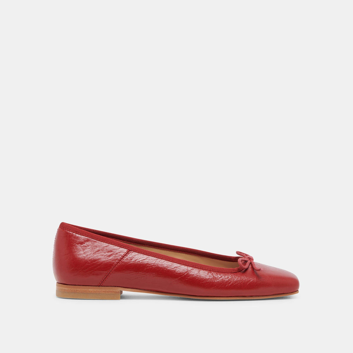 Anisa Ballet Flats RED CRINKLE PATENT | Dolce Vita