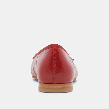Anisa Ballet Flats RED CRINKLE PATENT | Dolce Vita