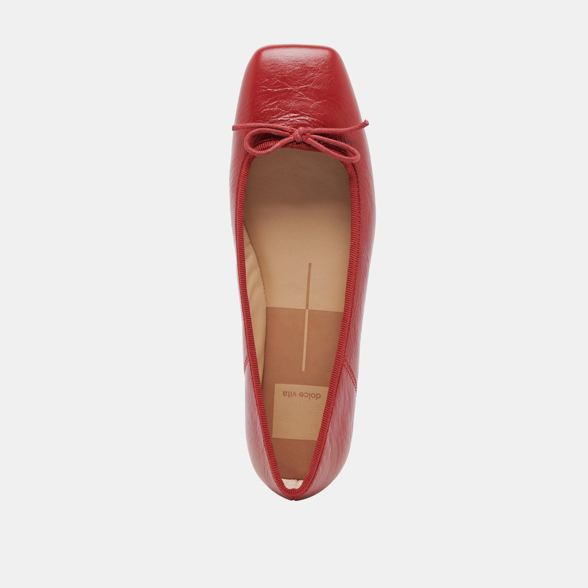 Anisa Ballet Flats RED CRINKLE PATENT | Dolce Vita