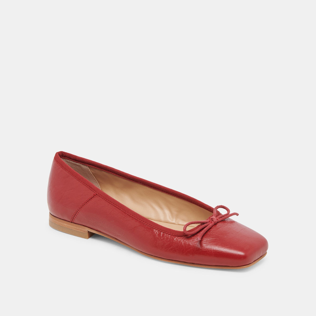 Anisa Ballet Flats RED CRINKLE PATENT | Dolce Vita
