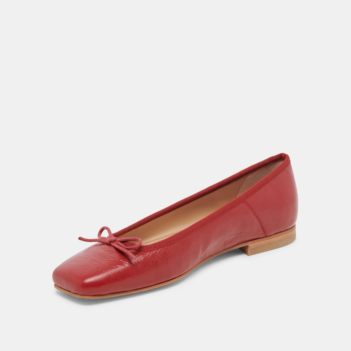 Anisa Ballet Flats RED CRINKLE PATENT | Dolce Vita