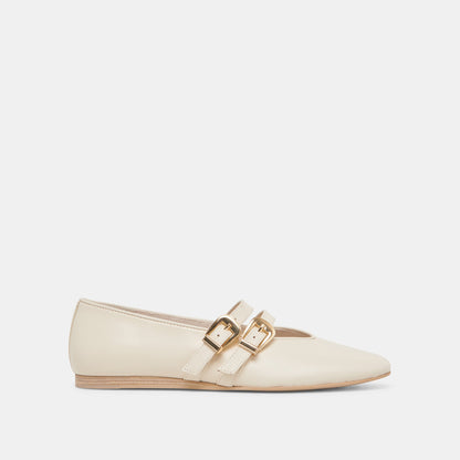 BAYLEE BALLET FLATS IVORY LEATHER | Dolce Vita
