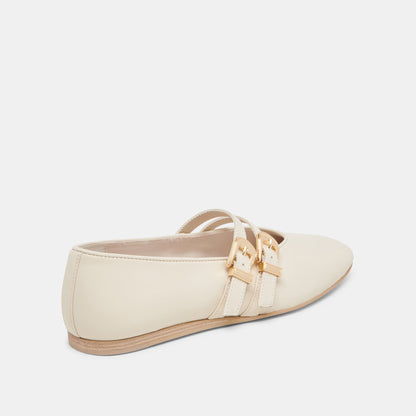 BAYLEE BALLET FLATS IVORY LEATHER | Dolce Vita