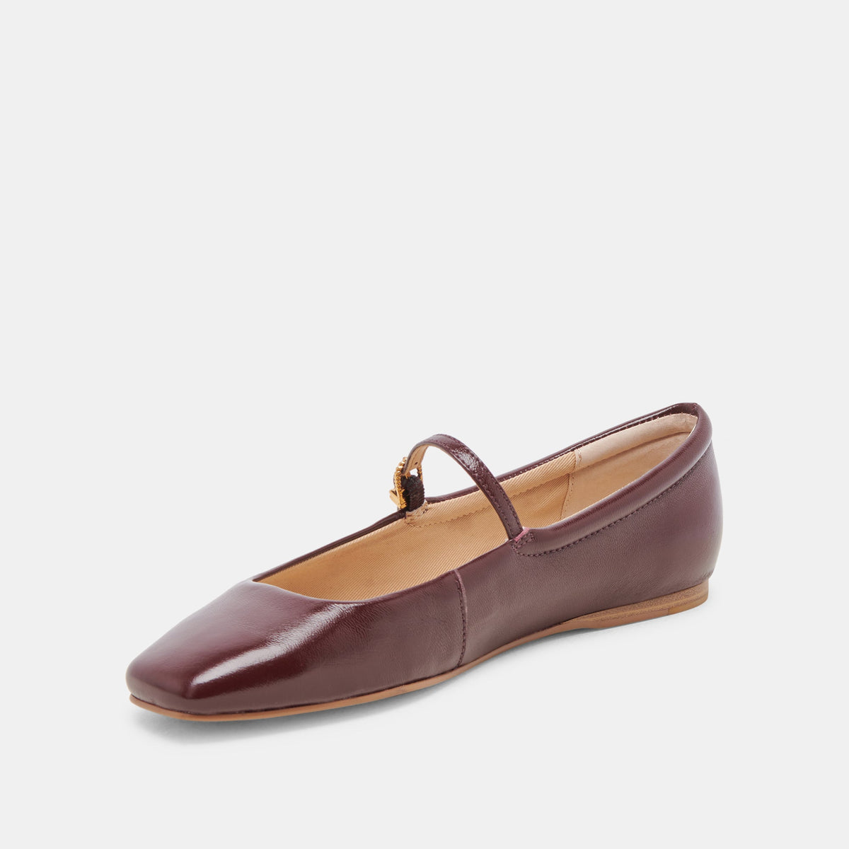 REYES BALLET FLATS CRANBERRY CRINKLE PATENT | Dolce Vita