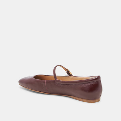 REYES BALLET FLATS CRANBERRY CRINKLE PATENT | Dolce Vita