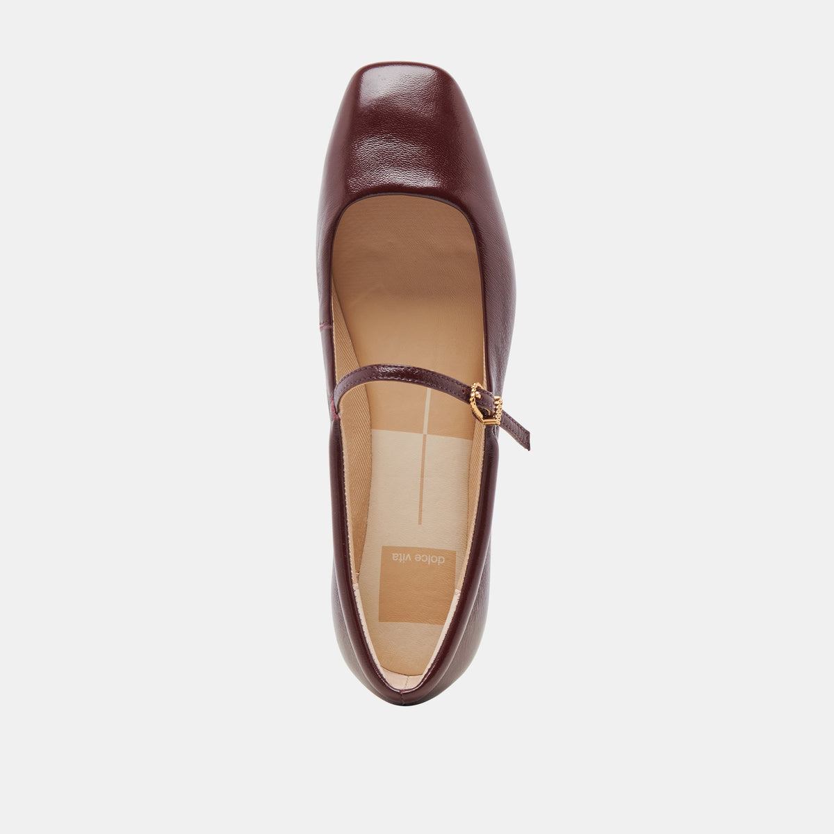 REYES BALLET FLATS CRANBERRY CRINKLE PATENT | Dolce Vita