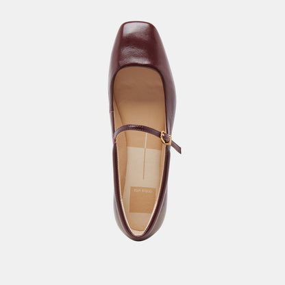 REYES BALLET FLATS CRANBERRY CRINKLE PATENT | Dolce Vita