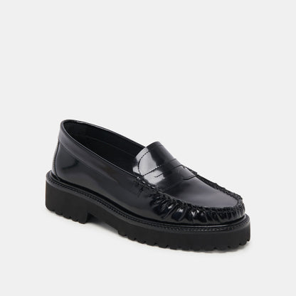MAXWELL LOAFERS BLACK LEATHER | Dolce Vita