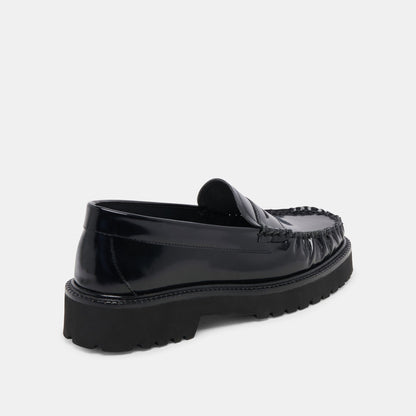 MAXWELL LOAFERS BLACK LEATHER | Dolce Vita