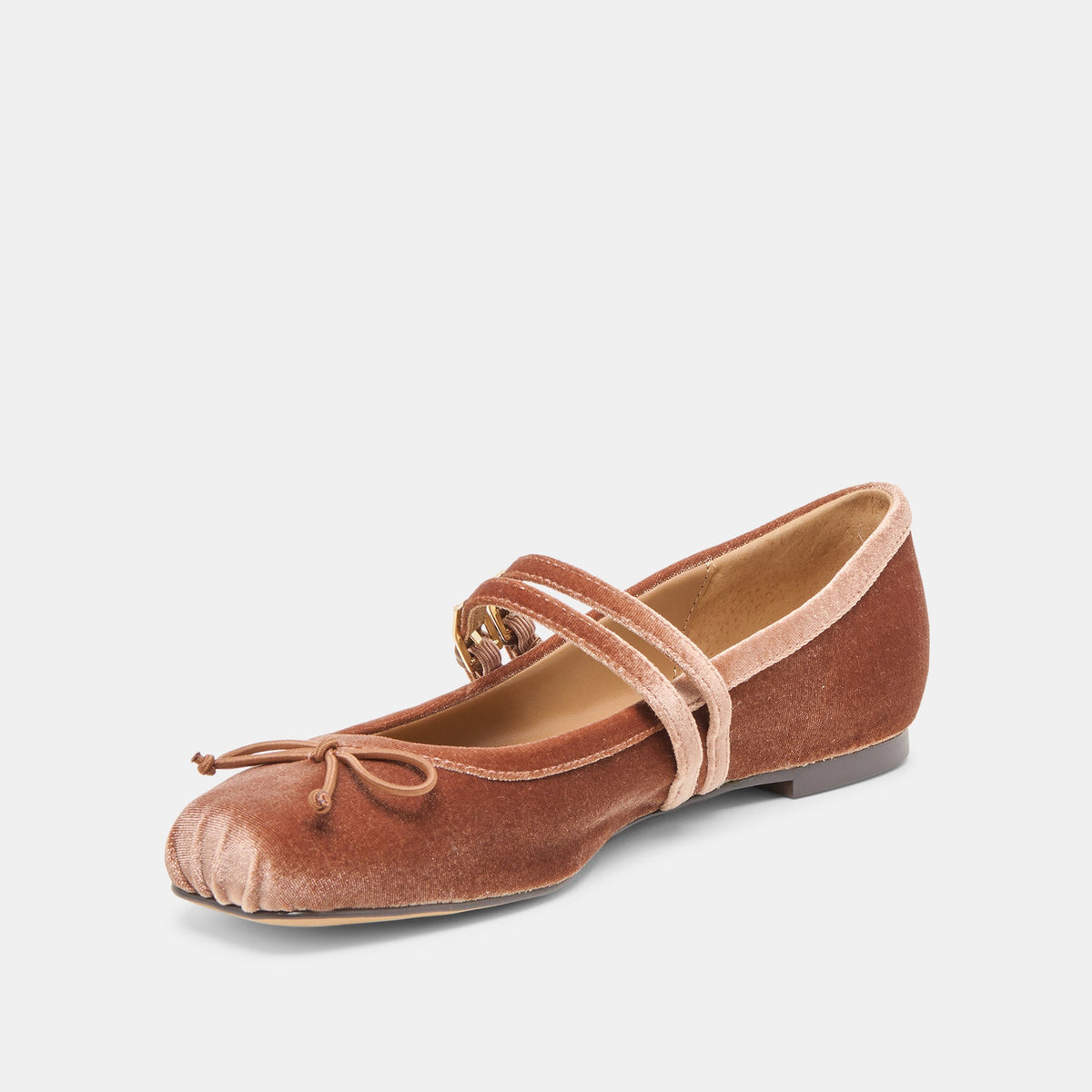 Gibsen Dk Rose Velvet Ballet Flats | Dolce Vita