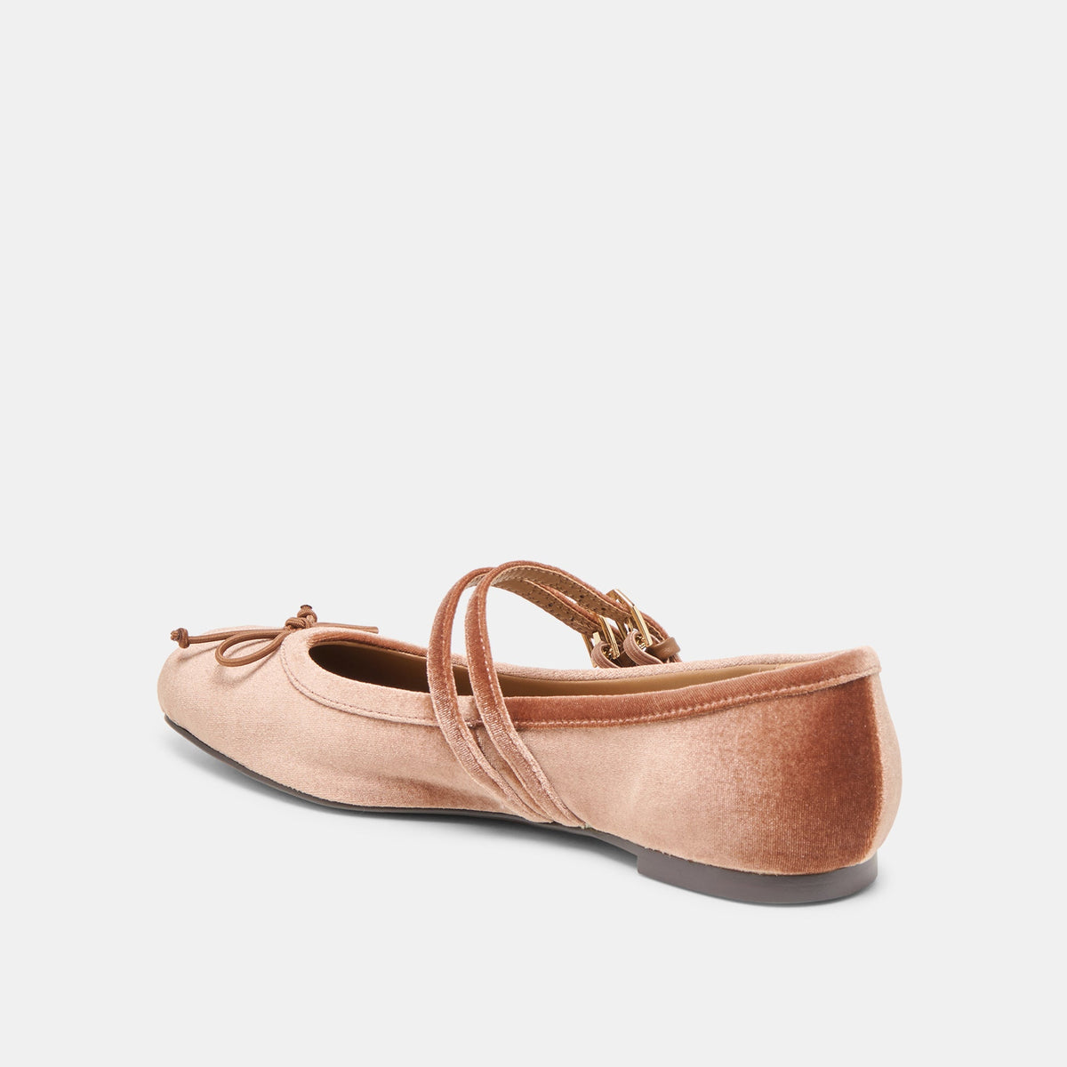 Gibsen Dk Rose Velvet Ballet Flats | Dolce Vita