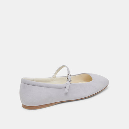 REYES BALLET FLATS DUSTY BLUE SUEDE | Dolce Vita