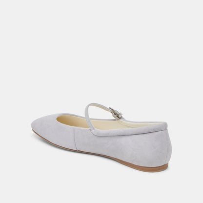 REYES BALLET FLATS DUSTY BLUE SUEDE | Dolce Vita