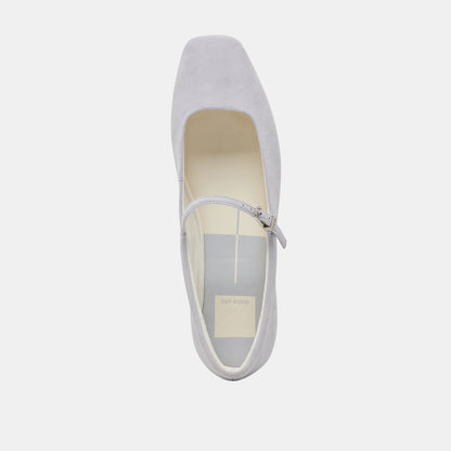 REYES BALLET FLATS DUSTY BLUE SUEDE | Dolce Vita