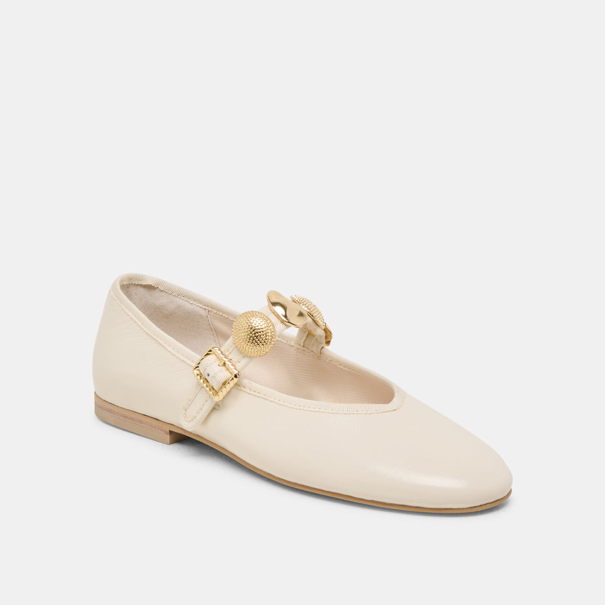 Relan Off White Leather Ballet Flats | Dolce Vita