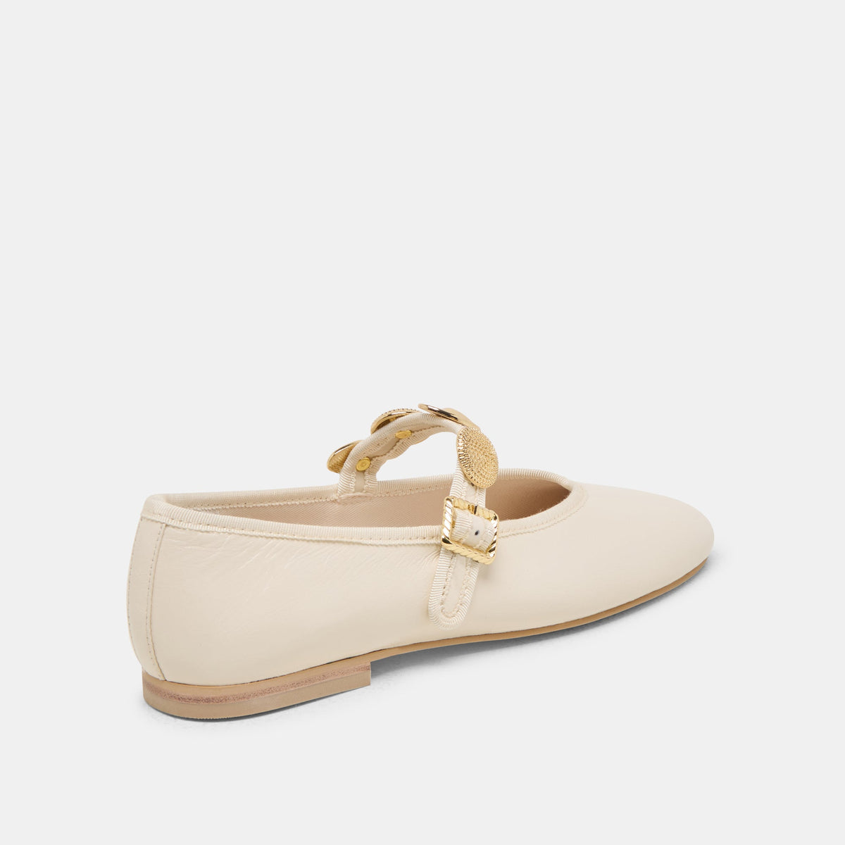 Relan Off White Leather Ballet Flats | Dolce Vita