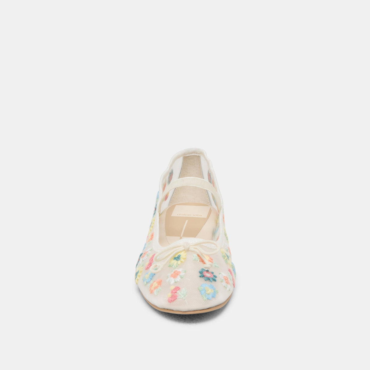 CADEL FLORAL BALLET FLATS IVORY FLORAL MESH | Dolce Vita