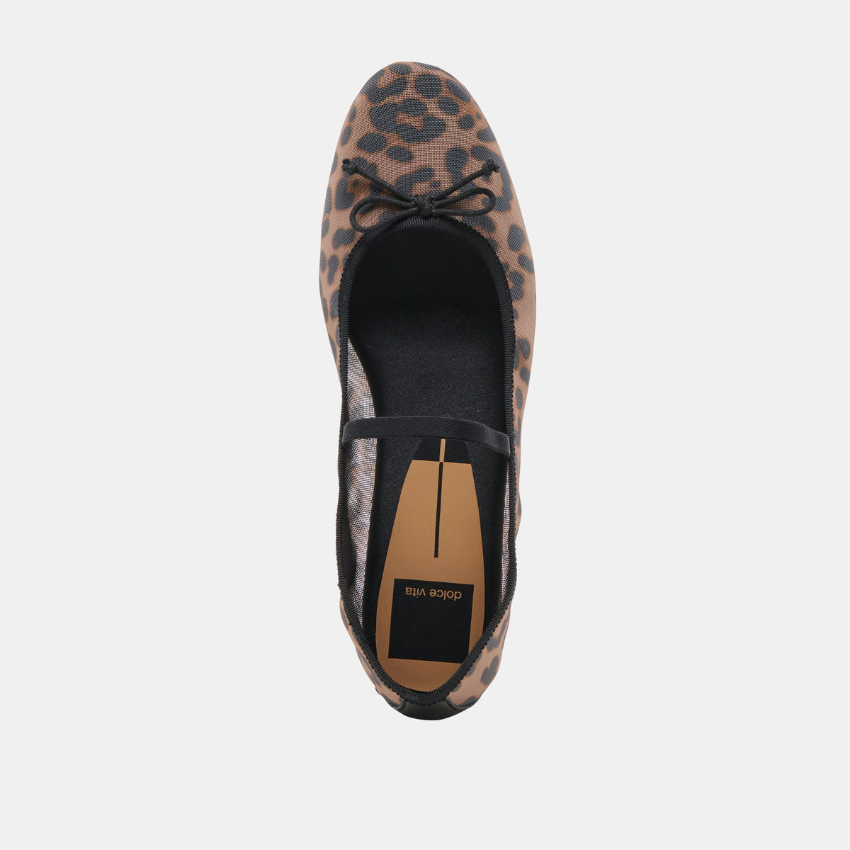 CADEL BALLET FLATS DK LEOPARD MESH | Dolce Vita